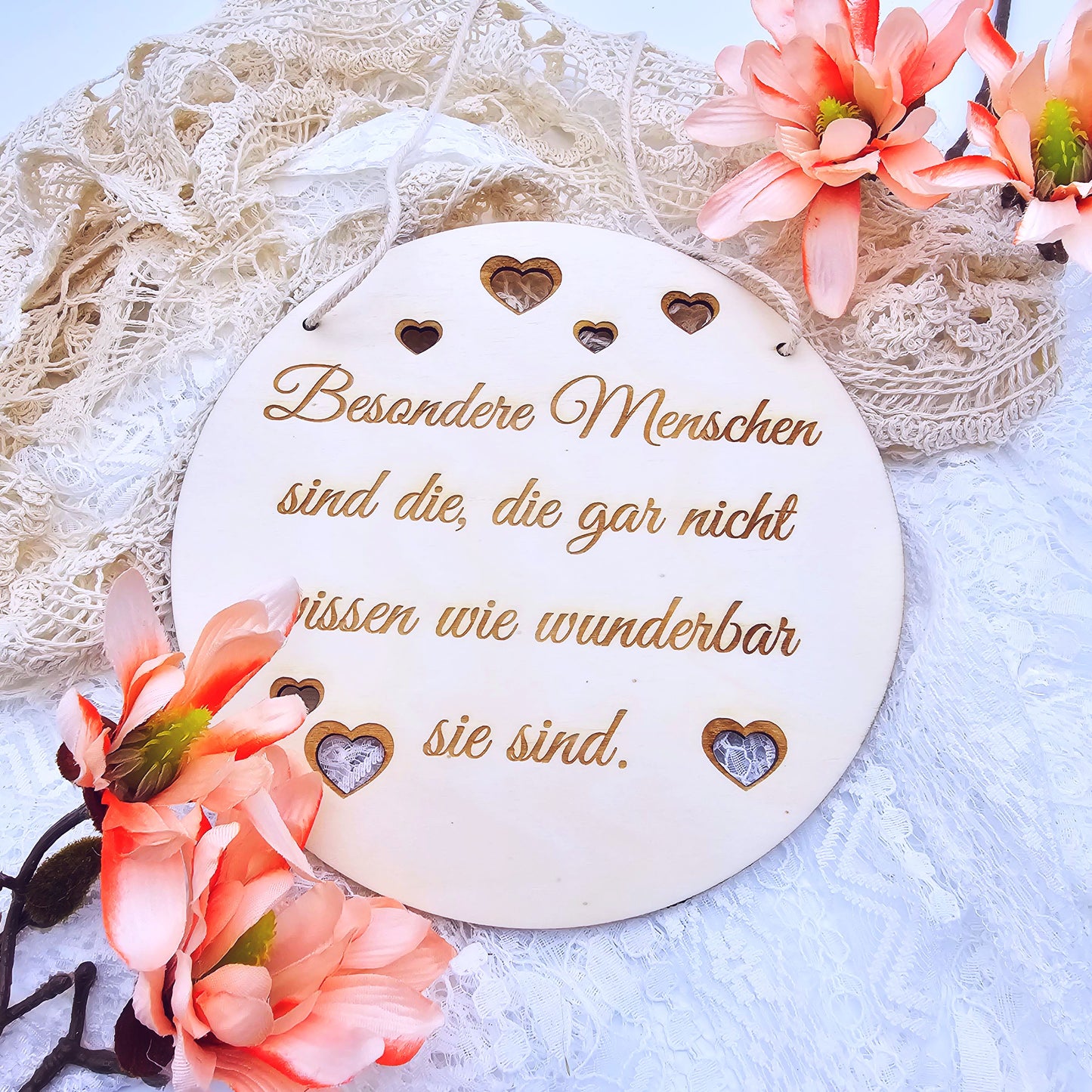 Personalisierbares Holzschild | Geschenk für Mama, Papa, Schwester, beste Freundin | Kleines Dankeschön Hebamme | Geschenkanhänger