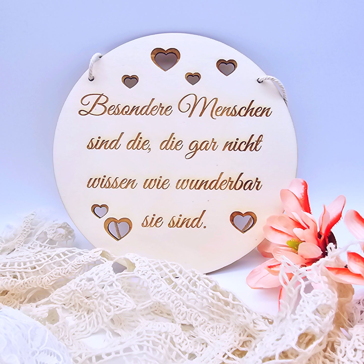 Personalisierbares Holzschild | Geschenk für Mama, Papa, Schwester, beste Freundin | Kleines Dankeschön Hebamme | Geschenkanhänger