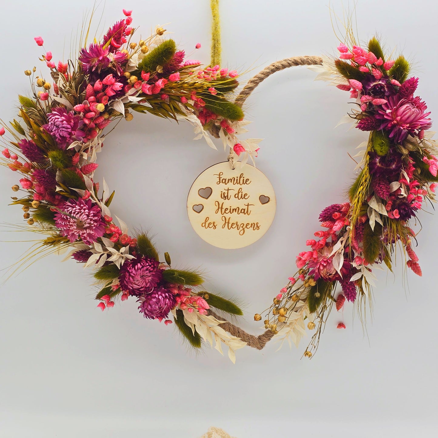 Türkranz mit Trockenblumen | Deko mit Trockenblumen | Geschenk zur Hochzeit | Geschenk Muttertag | Türkranz Herz