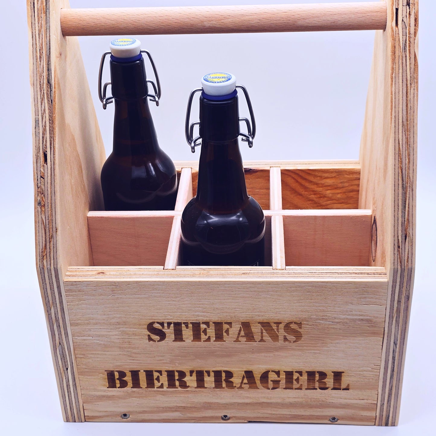 Flaschenträger aus Holz | Männerhandtasche | Geschenk für Männer | Vatertagsgeschenk | Geschenk Gartenparty| Bierträger | Holz