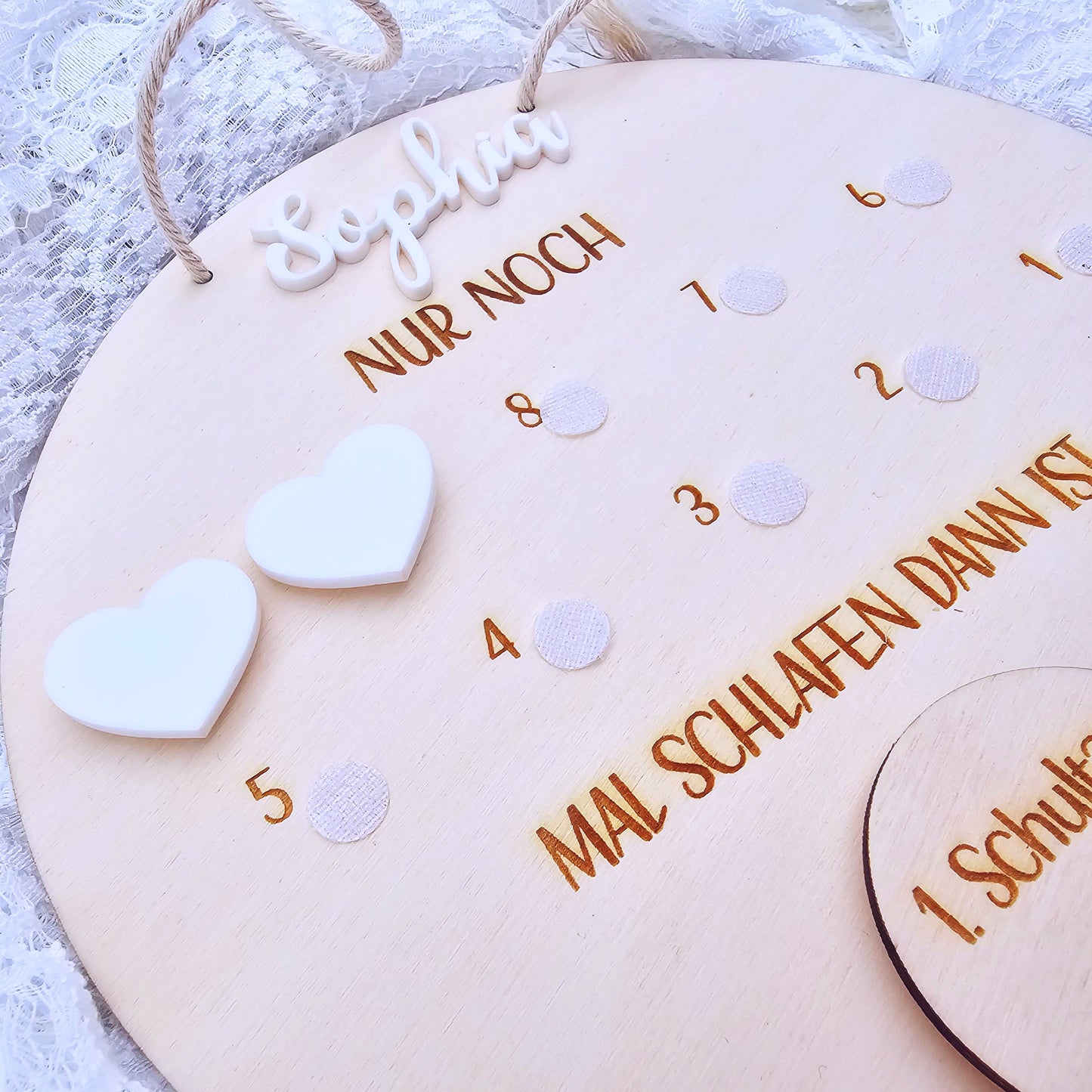 Kalender für Kinder | Countdown Tafel aus Holz | Ereigniskalender | Kinder Geschenk | Countdown Schulkind | Geschenke für Kinder