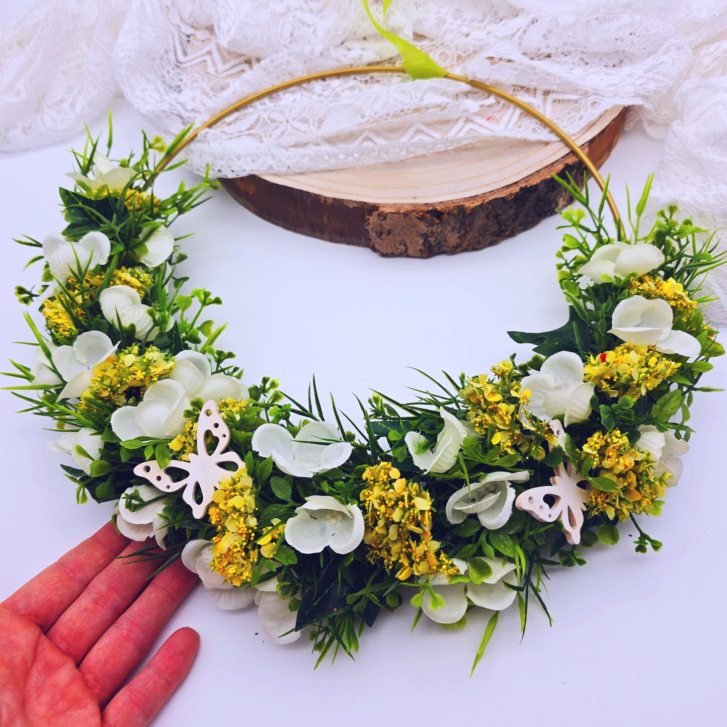 Trockenblumen Türkranz | Haustür Dekoration | Geschenk zur Hochzeit |Trockenblumenkranz | Dekoration Eingangsbereich | Muttertagsgeschenk