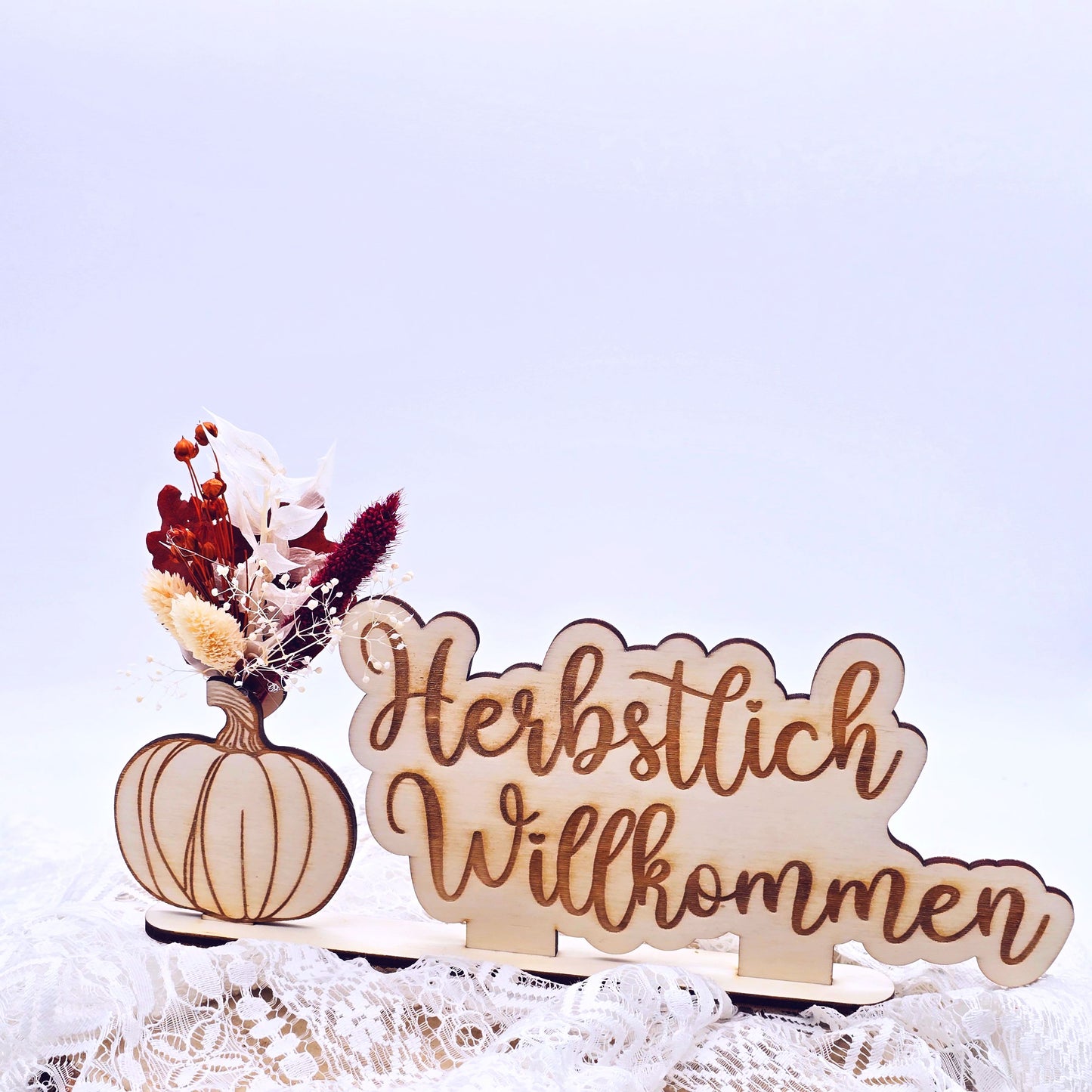 Herbstdeko | Kürbis Dekoration | Trockenblumenstrauß Herbst |  Herbstzeit | Kürbis aus Holz | herbstliche Dekoration  | Halloween