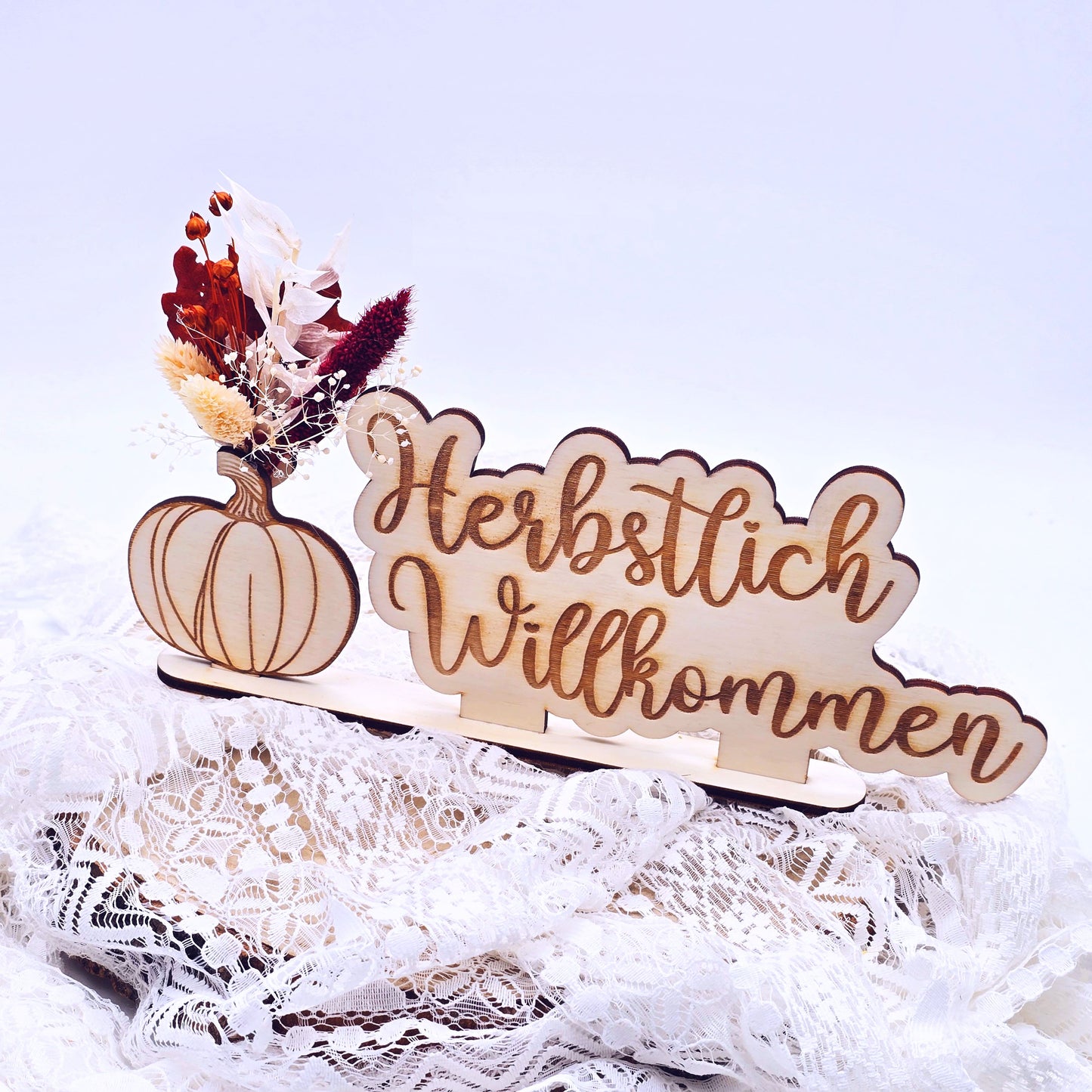 Herbstdeko | Kürbis Dekoration | Trockenblumenstrauß Herbst |  Herbstzeit | Kürbis aus Holz | herbstliche Dekoration  | Halloween