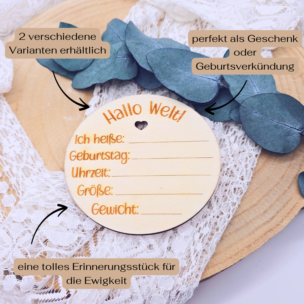 Meilensteinkarte "Hallo Welt"