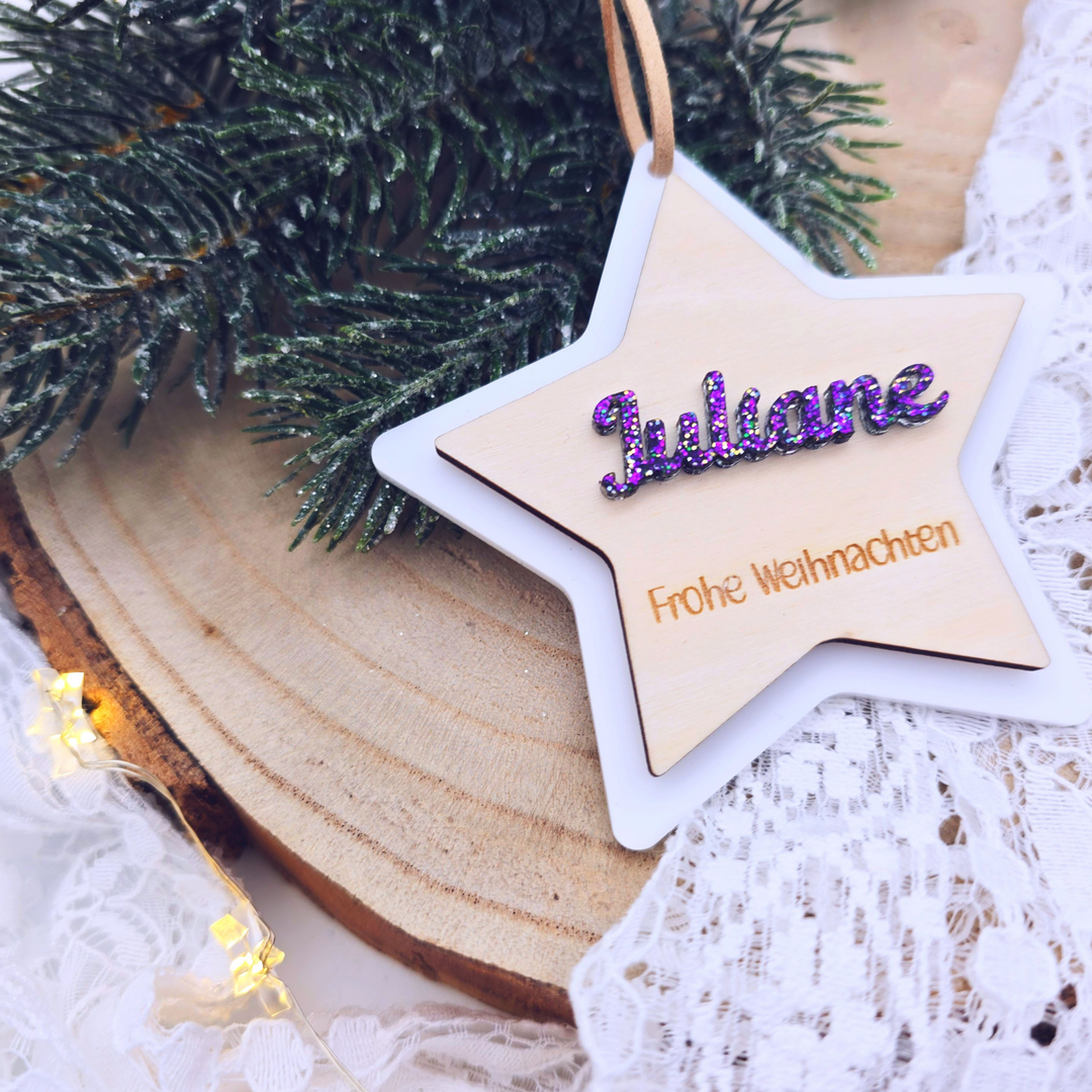 Weihnachtsanhänger aus Holz