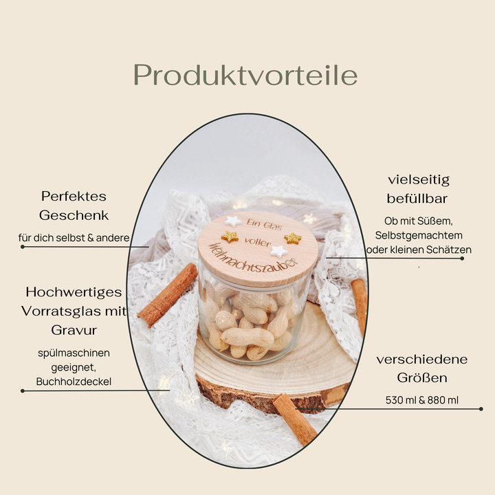 Vorratsglas Weihnachten "Ein Glas voller Weihnachtszauber"