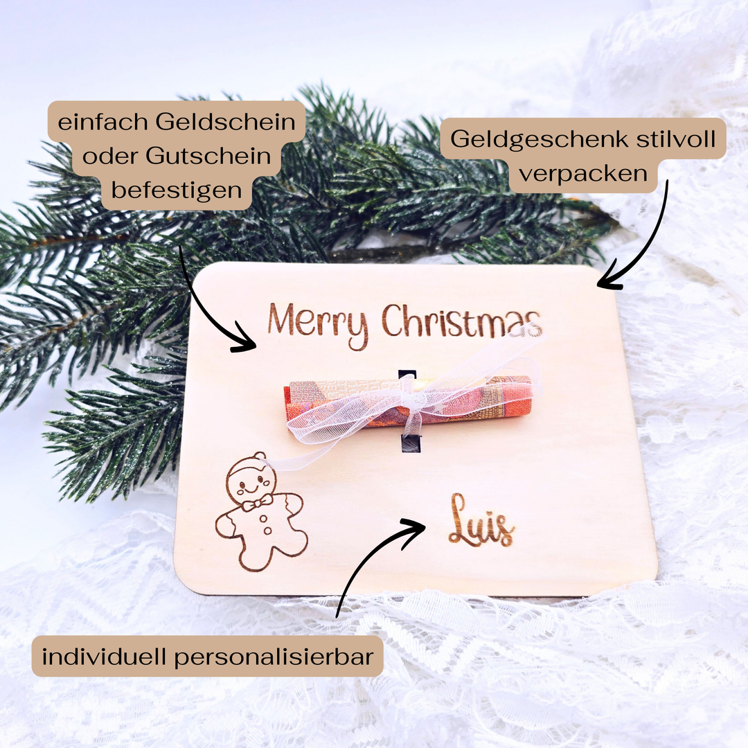 Holzkarte Weihnachten