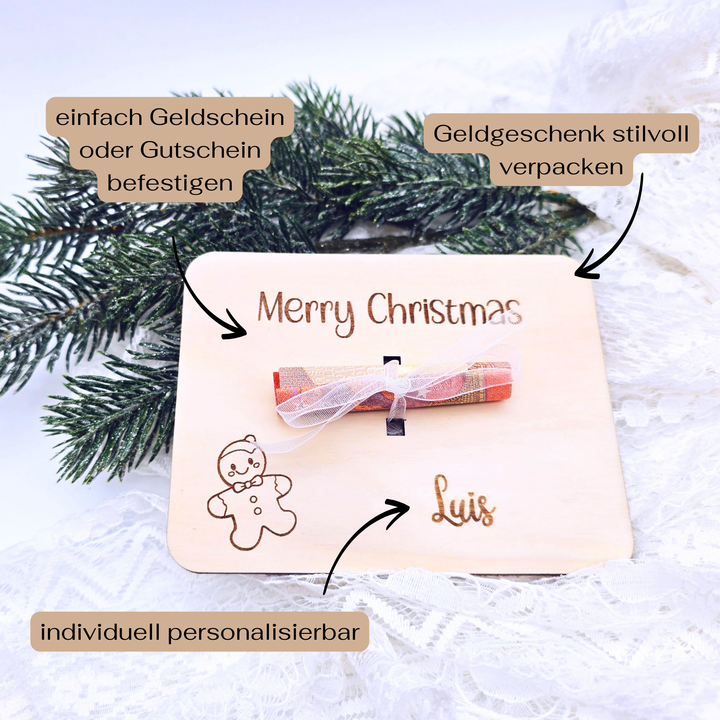 Holzkarte Weihnachten