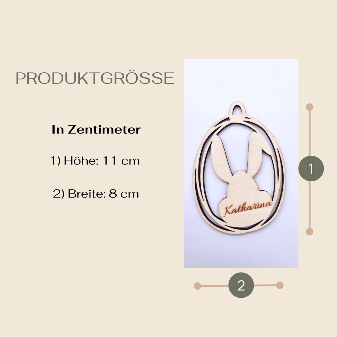 personalisierbarer Anhänger für Ostern