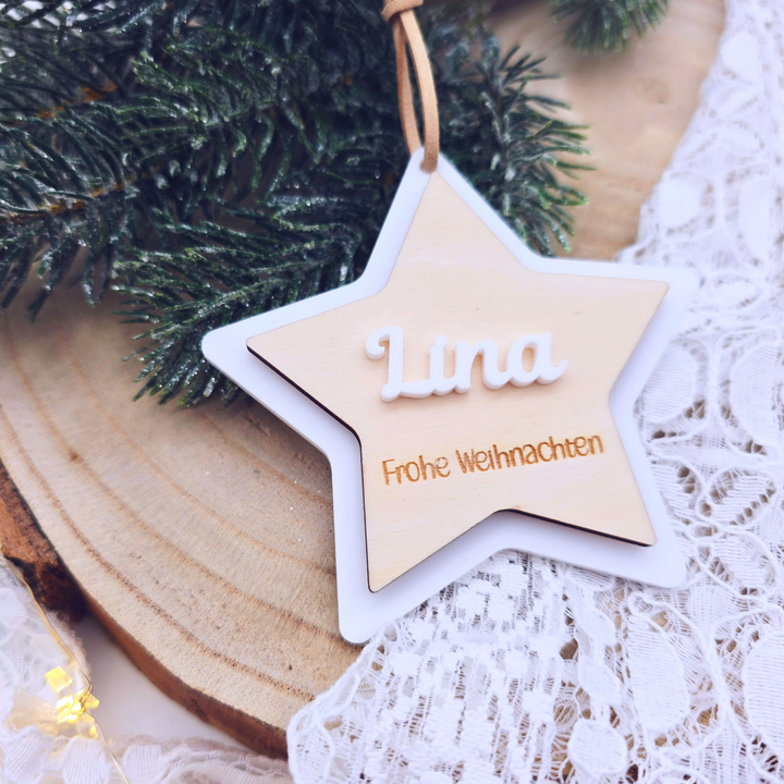Weihnachtsanhänger aus Holz
