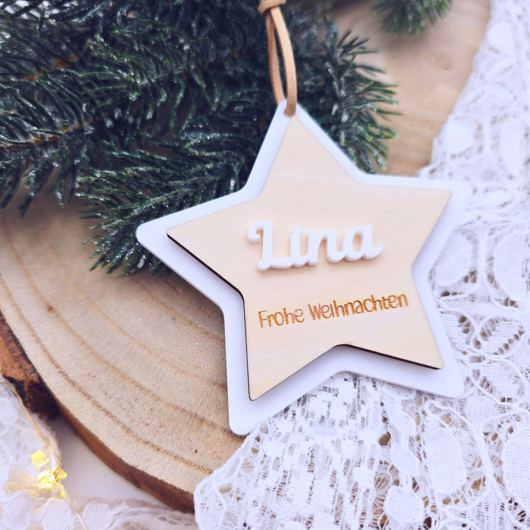 Weihnachtsanhänger aus Holz