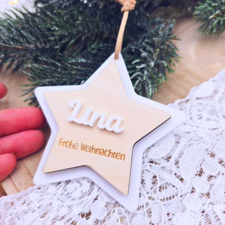Weihnachtsanhänger aus Holz