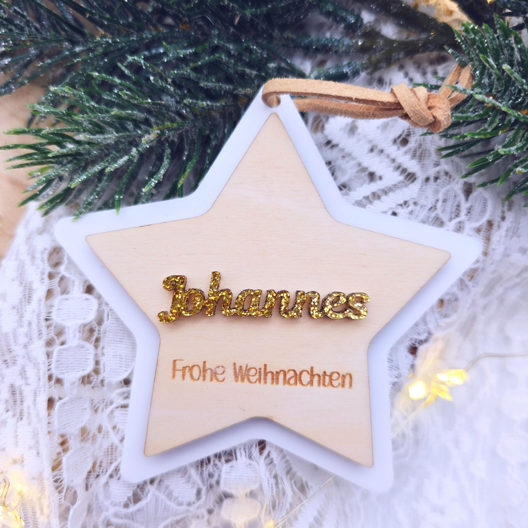 Weihnachtsanhänger aus Holz