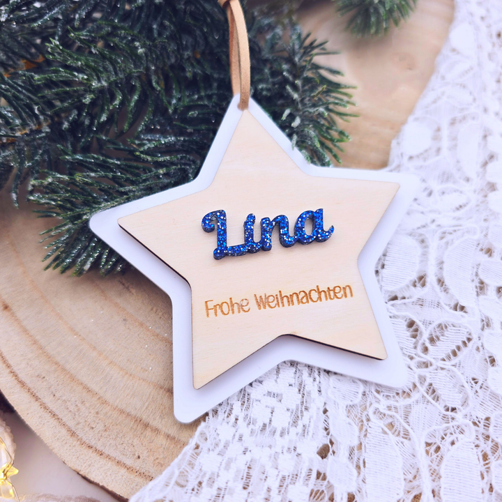 Weihnachtsanhänger aus Holz