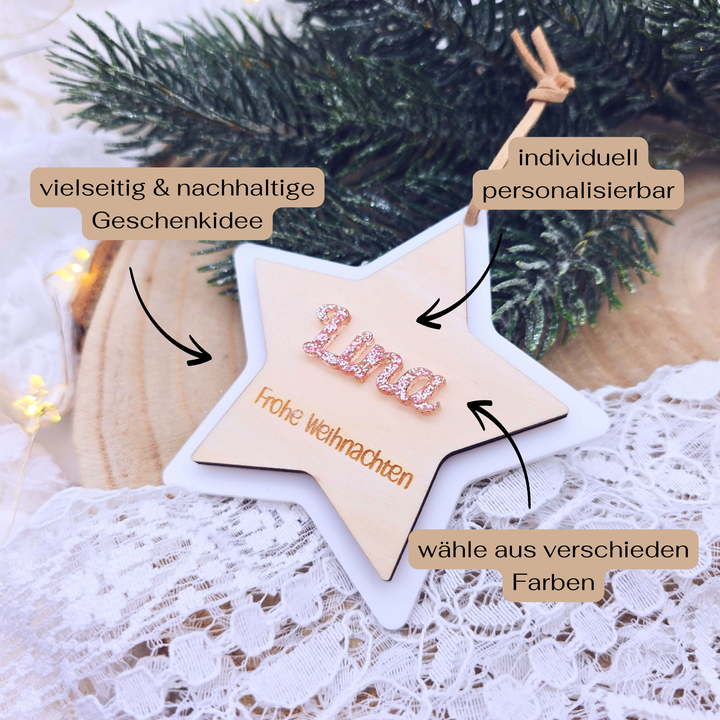 Weihnachtsanhänger aus Holz