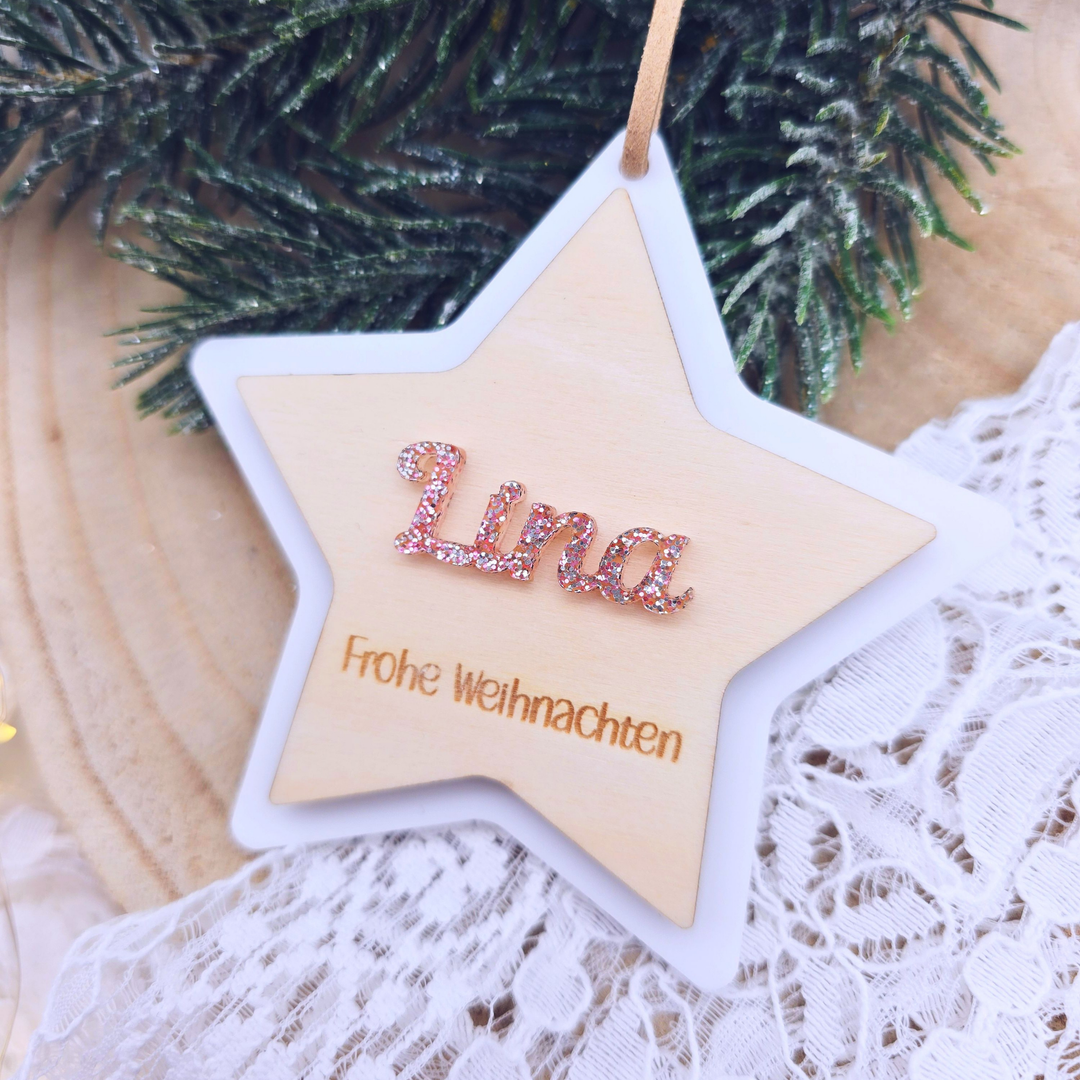Weihnachtsanhänger aus Holz