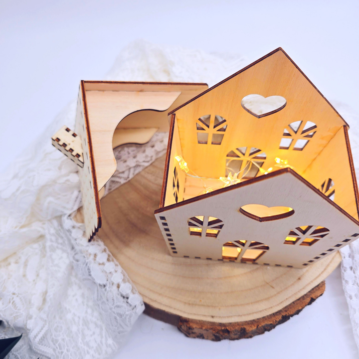 Windlicht aus Holz