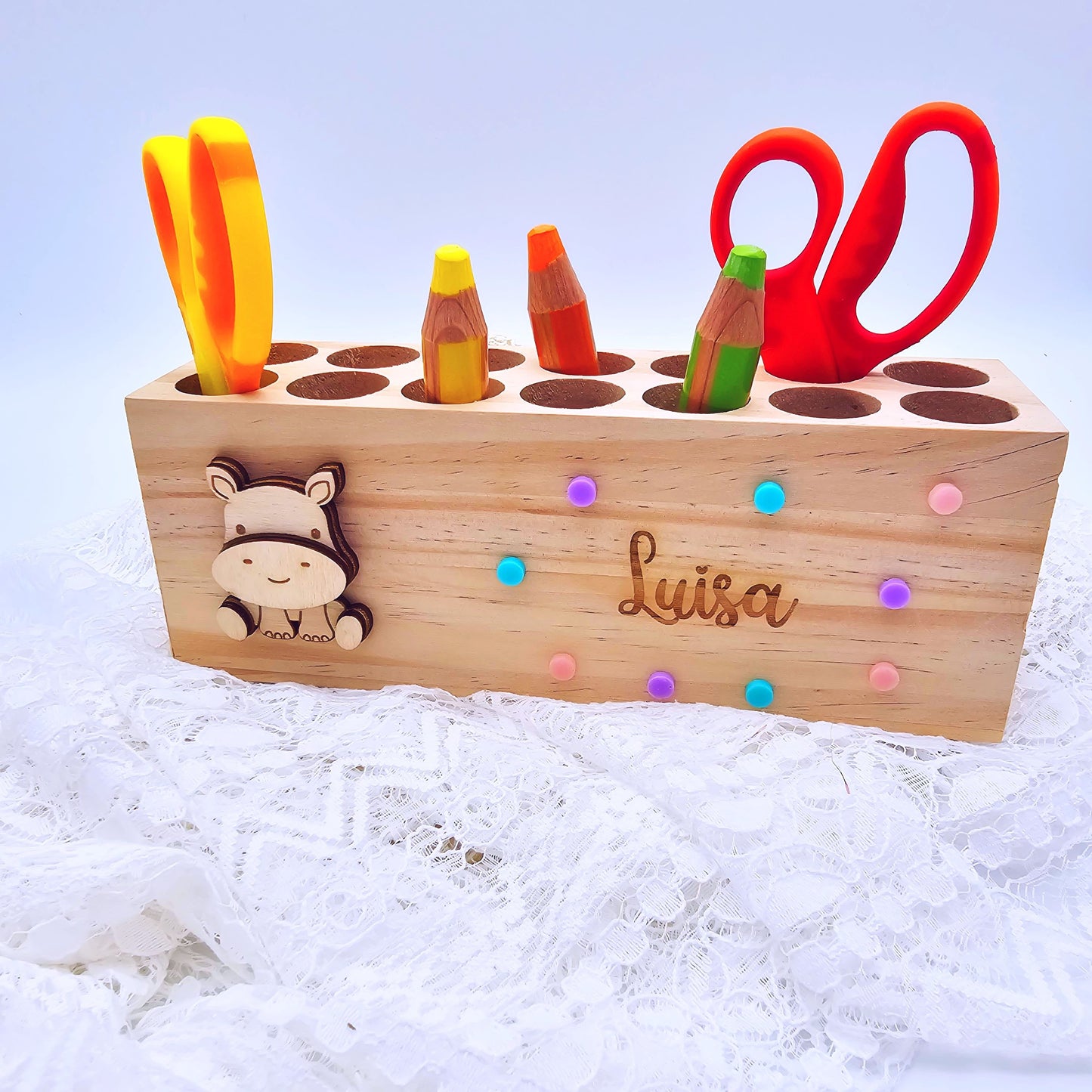 Geschenk Einschulung | Stiftehalter personalisiert | Schreibtischorganizer Kinder | Stiftebox mit Name | Schuleinführung | Junge | Mädchen