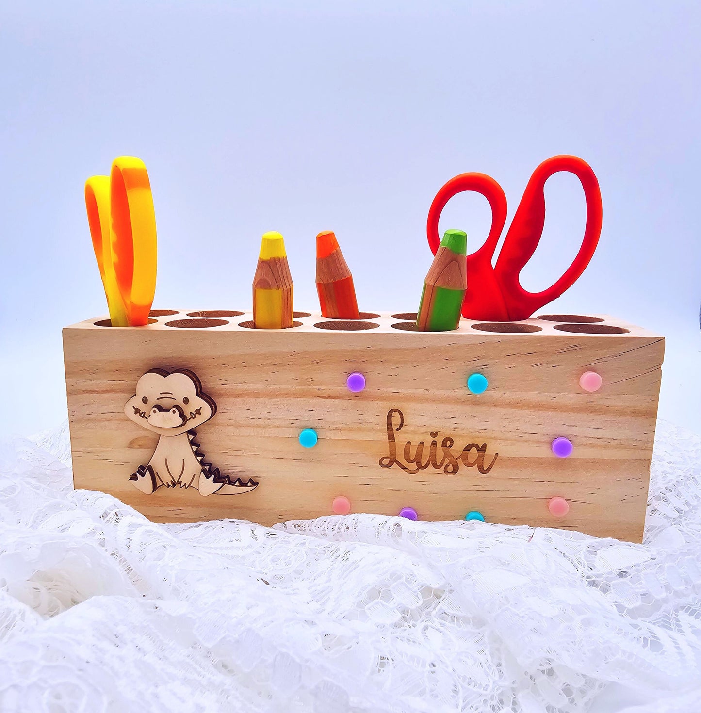 Geschenk Einschulung | Stiftehalter personalisiert | Schreibtischorganizer Kinder | Stiftebox mit Name | Schuleinführung | Junge | Mädchen