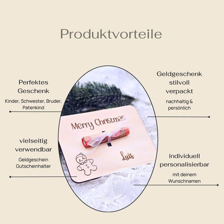 Holzkarte Weihnachten