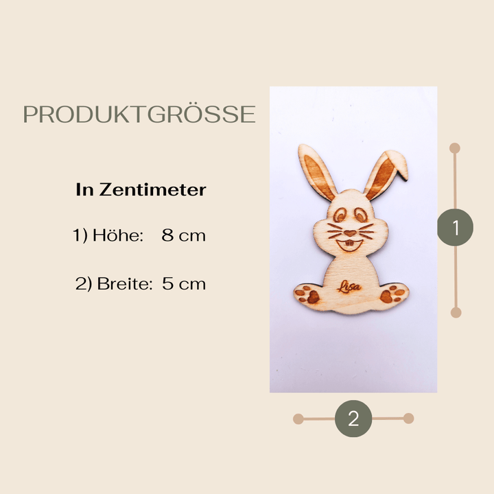 platzkarten zu ostern, personalisiert ist 8 cm hoch und 5 cm breit