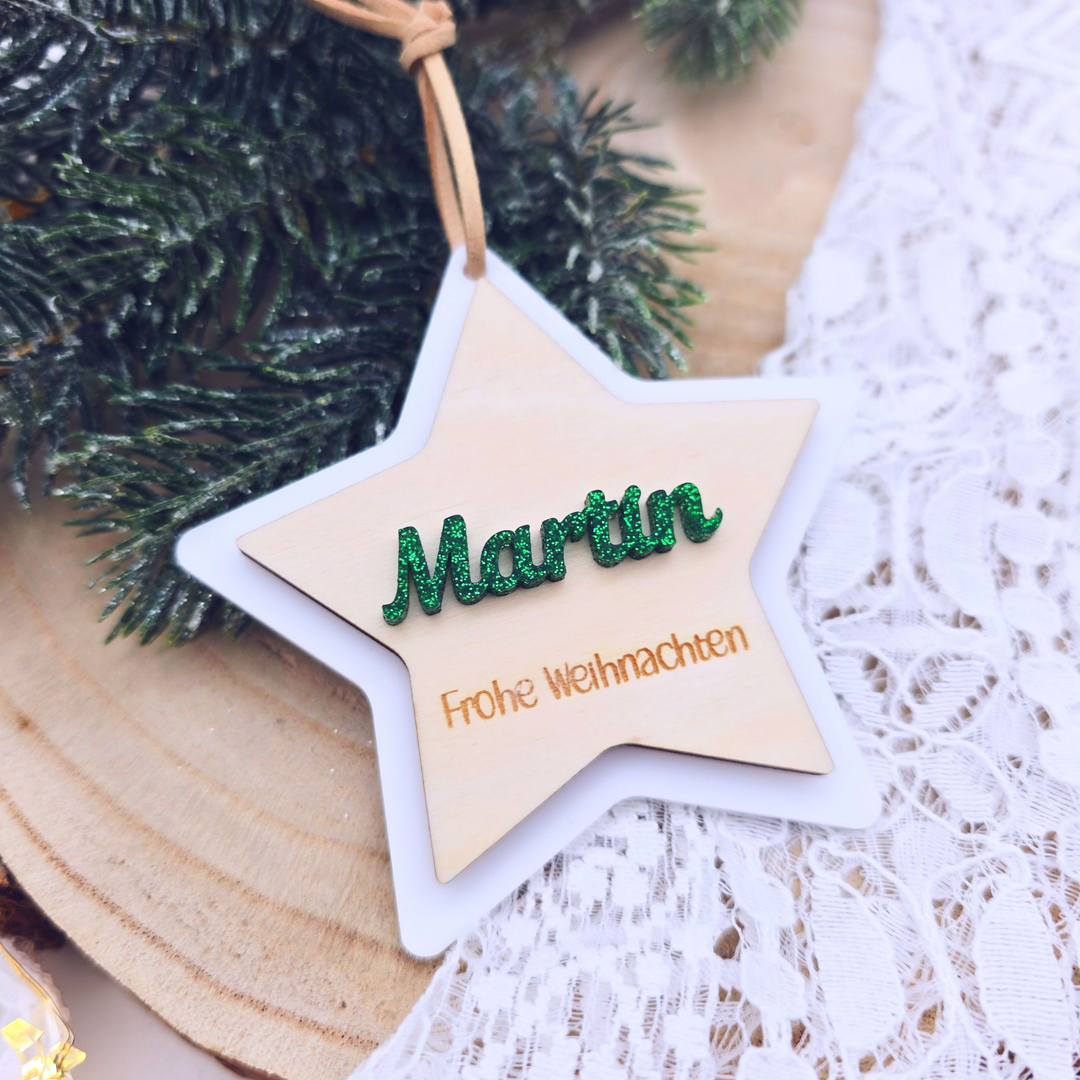 Weihnachtsanhänger aus Holz
