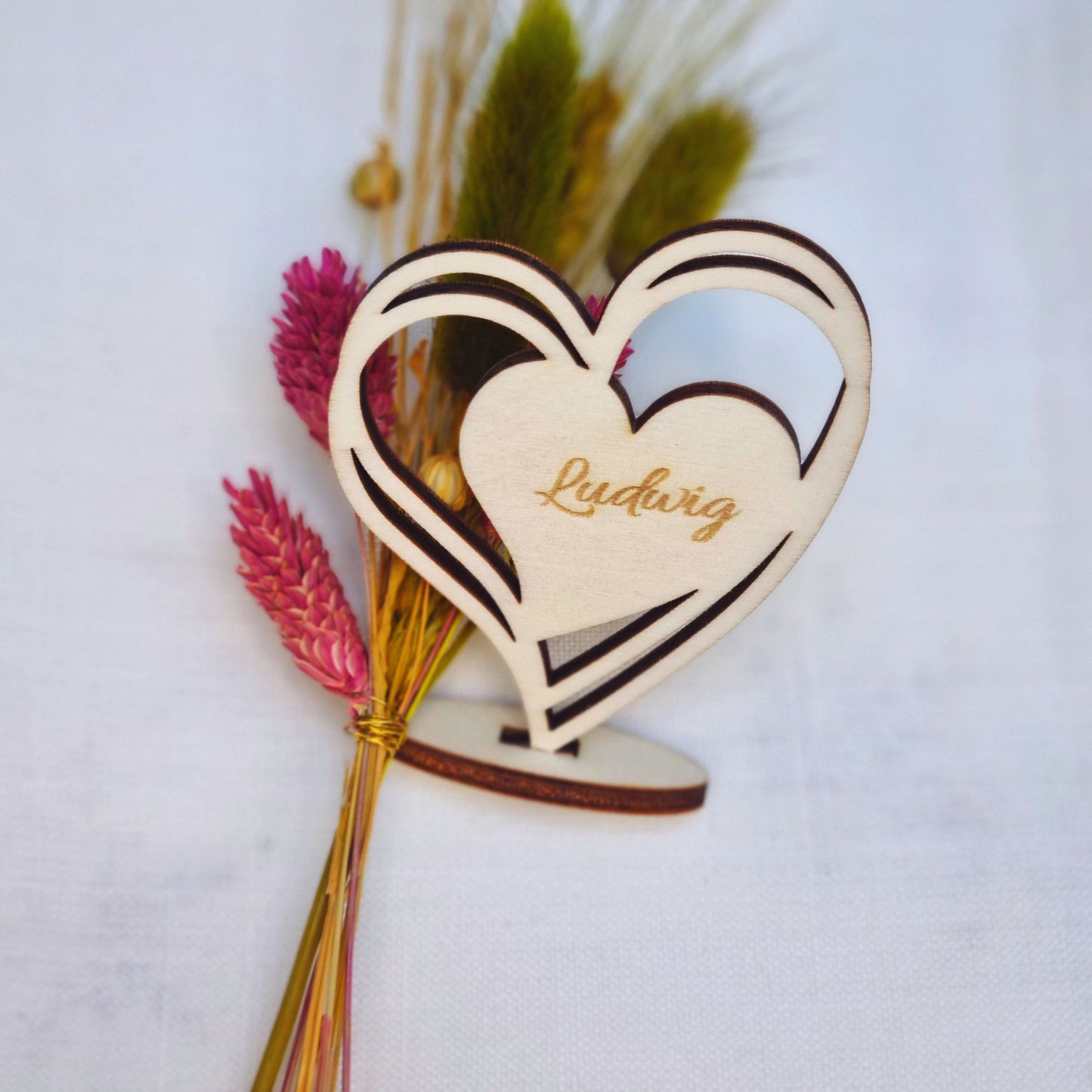 Namensschilder Hochzeit | Holz Tischdeko Hochzeit | Personalisierte Dekoration | Hochzeit Tischkarte | Gastgeschenk Hochzeit | Deko Taufe