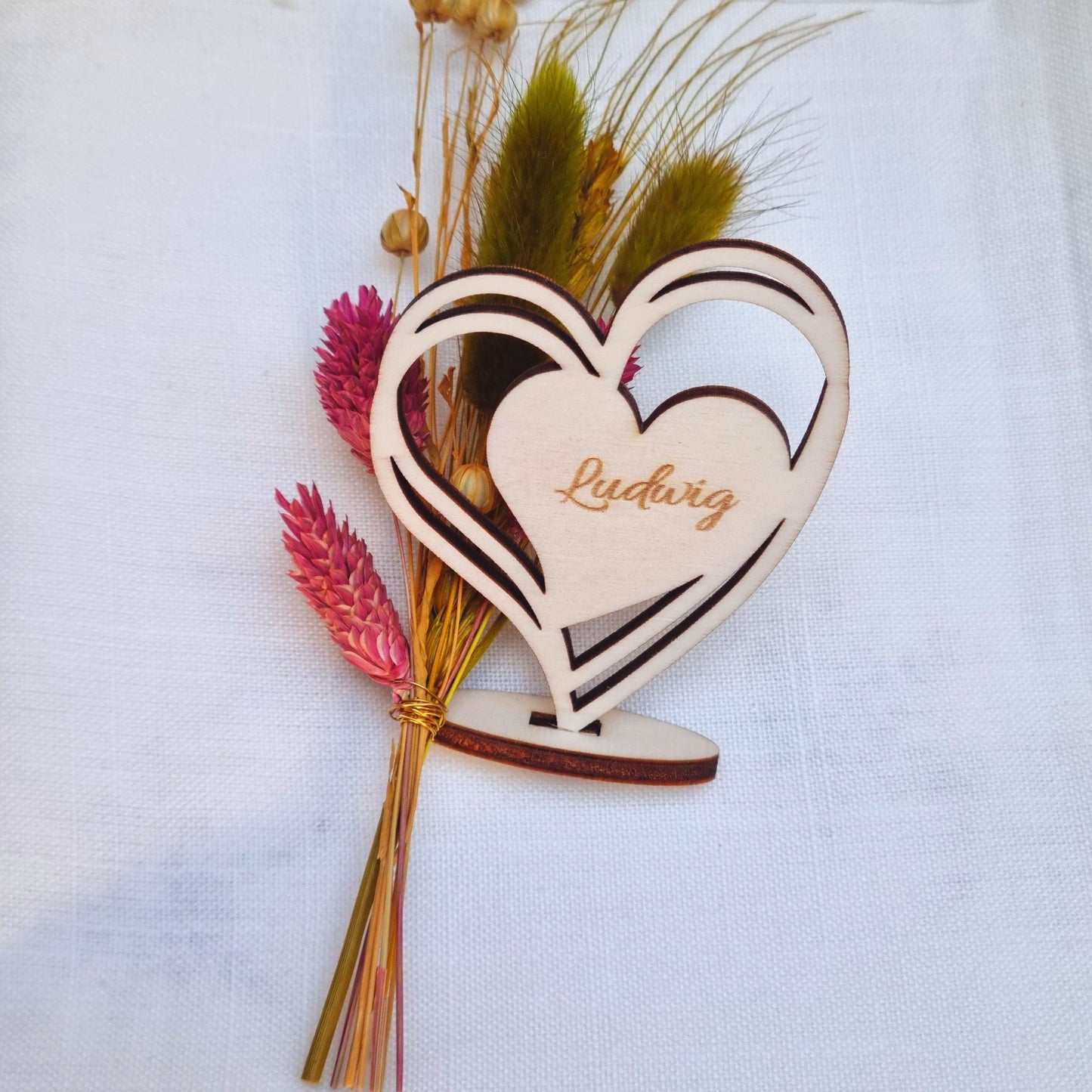 Namensschilder Hochzeit | Holz Tischdeko Hochzeit | Personalisierte Dekoration | Hochzeit Tischkarte | Gastgeschenk Hochzeit | Deko Taufe