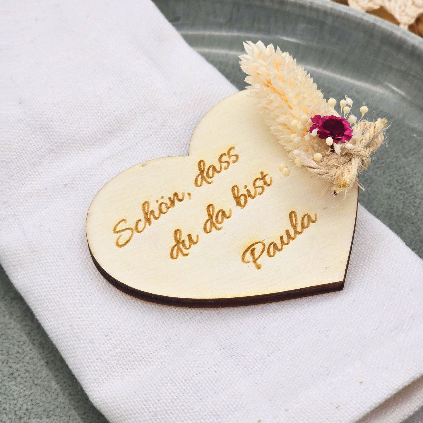 Namensschilder Hochzeit | Holz Tischdeko Hochzeit | Personalisierte Dekoration| Hochzeit Tischkarte | Gastgeschenk Hochzeit | Deko Taufe