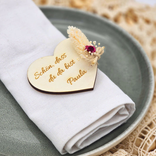 Namensschilder Hochzeit | Holz Tischdeko Hochzeit | Personalisierte Dekoration| Hochzeit Tischkarte | Gastgeschenk Hochzeit | Deko Taufe