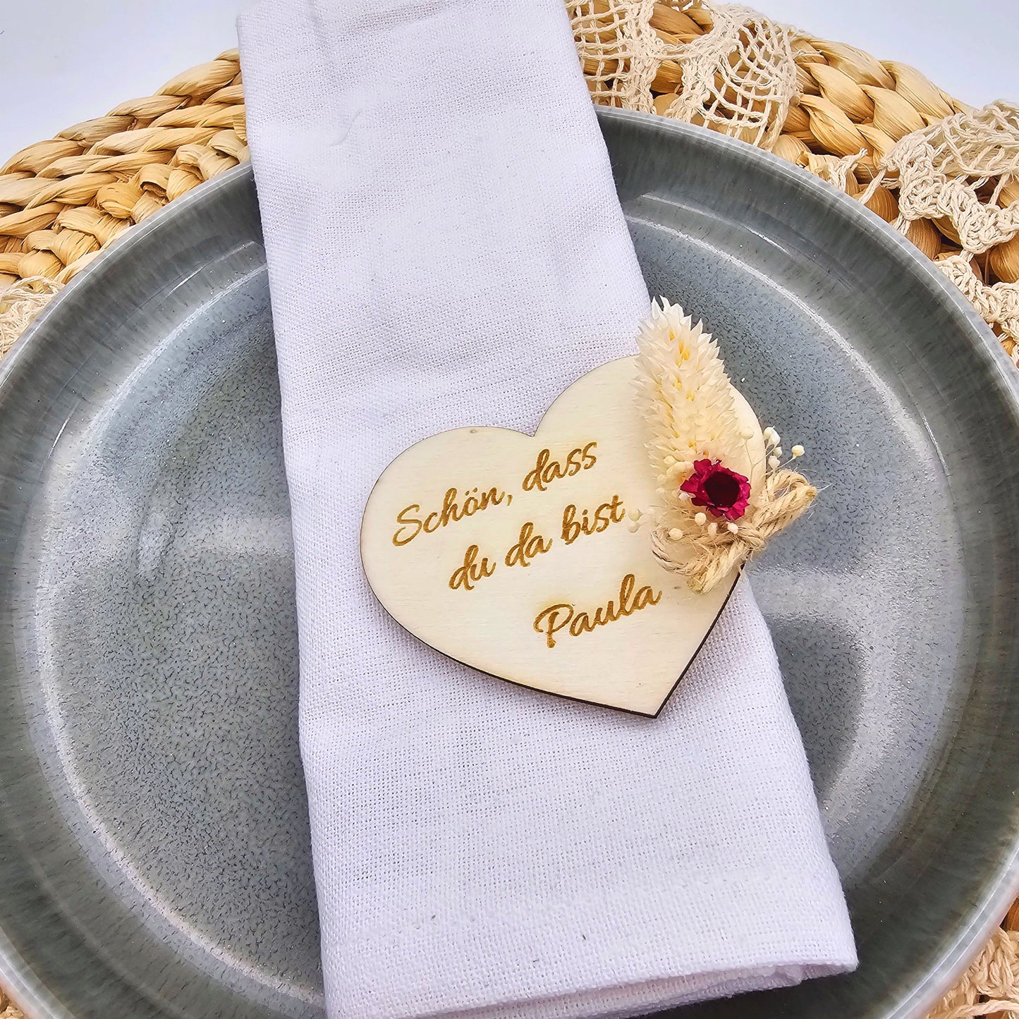 Namensschilder Hochzeit | Holz Tischdeko Hochzeit | Personalisierte Dekoration| Hochzeit Tischkarte | Gastgeschenk Hochzeit | Deko Taufe